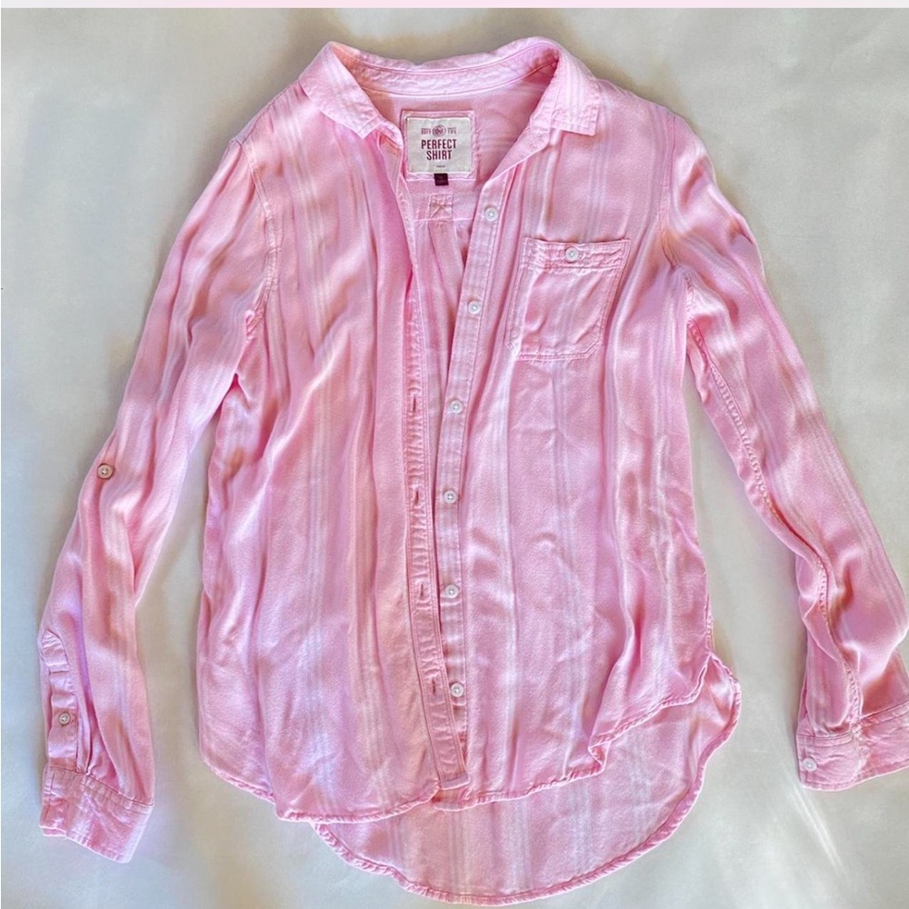 Pink Button-Up Shirt